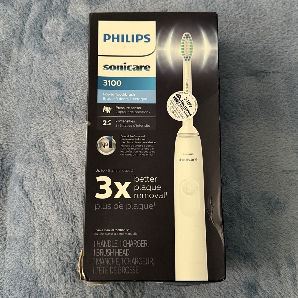 Philips Sonicare 3100 Rechargeable Sonic Power Toothbrush White HX3681 SEALED